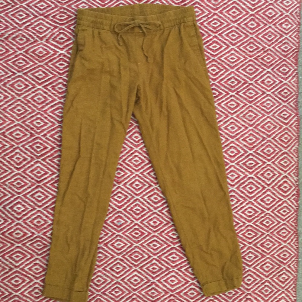 Golden Rod Linen Capris